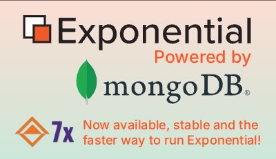 7x releases Exponential 6.0.14 With Brand New Features like MongoDB Database Support. Convert your website from SQL to MongoDB in seconds and join the community with the best features and stability. MongoDB is very very fast and speedy serving large porta